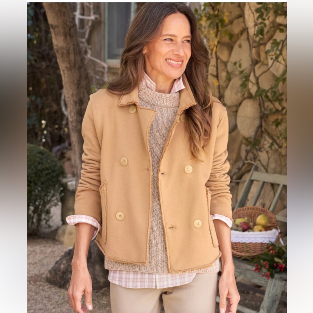 Frank & Eileen Mini Belfast Cropped Peacoat in Triple Fleece